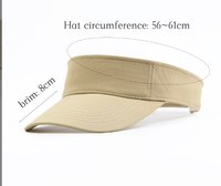 Chapeau ouvert sur le dessus de style nouveau pour les voyages - Chapeau de soleil avec logo imprimé en broderie. Chapeau pare-soleil en tissu pour escalier, vente en gros