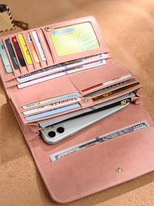 Portafoglio Lungo da <span class=keywords><strong>Donna</strong></span> in Vera Pelle Vintage con Grande Capacità e Molteplici Scomparti per Carte, Design alla Moda, Portafoglio Antifurto RFID - Product Image 4