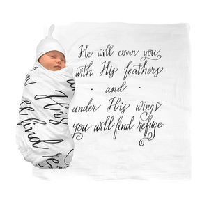 Impresión <span class=keywords><strong>de</strong></span> pantalla Digital bambú algodón religioso <span class=keywords><strong>Cristo</strong></span> inspirador curación manta regalo recién nacido Biblia muselina Swaddle mantas - Product Image 2