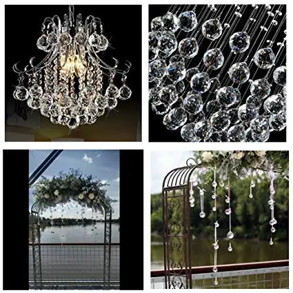 Crystal Chandelier ball Clear Glass Chandelier K9 Hanging Faceted Prism Balls 40mm Crystal prism Ball