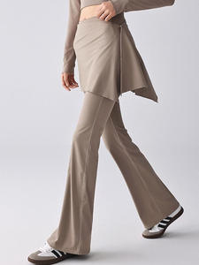 Pantalones de Yoga de Cintura Alta para Mujer, Talla Grande, Levanta Glúteos, Culottes Largos, Cintura Elástica, Resistentes a las Arrugas, Nailon/Spandex - Product Image 1