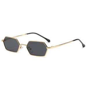 Stylish New Men's and Women's Classic Colored Lenses Retro Metal Polygon Outdoor Sunglasses - Product Image 4