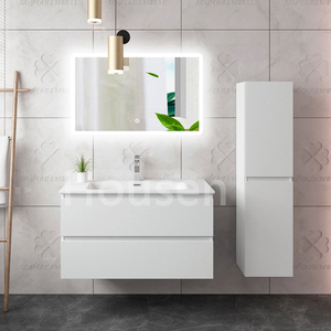 Vasques en céramique Armoire supérieure Bassin Salle de bain Vanité flottante avec miroir étanche - Product Image 2