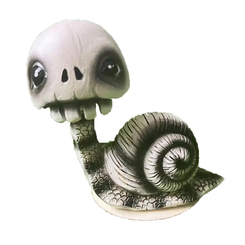 홈 장식 할로윈 동물 미니 보블 헤드 피규어 해골 인형 흔들리는 머리 달팽이 입상