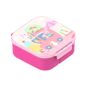 Boîte à lunch bento portable en silicone personnalisée à 3 compartiments pour enfants, boîte à lunch isotherme en acier inoxydable 304 avec étiquette suspendue - Product Image 1