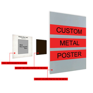 Sistema de Colgado Magnético para Pósteres, Pósteres Metálicos Personalizados, Pósteres de Películas, Cómics, Paisajes, Impresión Metálica, Decoración de Pared de Estaño, Póster Metálico 3D Brillante y Mate - Product Image 1