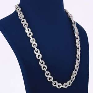 Grown Lab Created <b>Diamond</b> <b>Necklace</b> 925 Sterling <b>Silver</b> Luxury Chain for Wedding Gift - Product Image 6