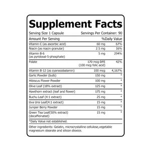 Gélules de Soutien de la Pression Artérielle en Marque Blanche avec Extrait d'Aubépine, d'Hibiscus et d'Ail, Vitamines et Complément à Base de Plantes - Product Image 2