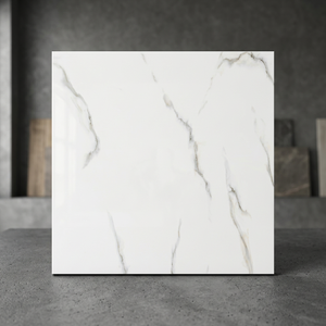 กระเบื้องพอร์ซเลนขัดเงา Arctic Crystal ขนาด 600x600 มม. ลายหินอ่อน Calacatta สำหรับปูพื้นภายใน - Product Image 2