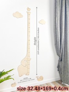 Niños niño elefante pared <span class=keywords><strong>madera</strong></span> <span class=keywords><strong>medidor</strong></span> altura medición regla crecimiento tabla guardería decoración baby shower nuevo regalo para Padres - Product Image 5