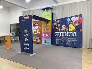 Aluminum Fast Assemble Fair Exhibition Backdrop Stand Modular Portable 10x20 Clothing Trade Show Promotion Exhibition Booth
