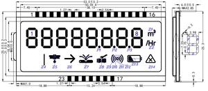 <span class=keywords><strong>Custom</strong></span> Tn 8 Dígitos <span class=keywords><strong>7</strong></span> Segmento <span class=keywords><strong>Lcd</strong></span> Medidor de agua Pantalla digital - Product Image 5