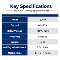 Soldador por Puntos para Joyería, Corriente Ajustable de 0.5-30A, 200W, 110V/220V, para Reparación de Joyería, Gafas y Pequeños Artículos Metálicos