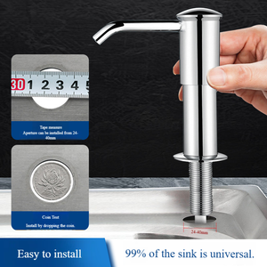 Distributeur de liquide de savon à bassin intégré Tube d'extension écologique Distributeur de liquide de savon à <span class=keywords><strong>vaisselle</strong></span> <span class=keywords><strong>Pompe</strong></span> <span class=keywords><strong>Lave</strong></span>-<span class=keywords><strong>vaisselle</strong></span> de comptoir - Product Image 3