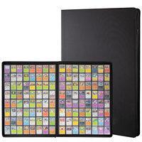 Carpeta de 64 ranuras con cubierta de cuero PU para tarjetas deportivas, álbum de colección para TCG y tarjetas