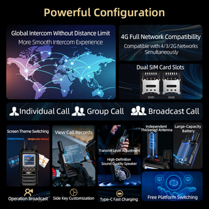 Radio KSUN CT8 Poc 4G, Walkie Talkie a Lungo Raggio, Radio Mobile GSM con Scheda SIM, Radio Bidirezionale Portatile con Interfono <span class=keywords><strong>Wireless</strong></span> - Product Image 4