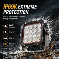Lampe de travail LED 7 pouces pour équipement lourd Hyster, système d'éclairage pour entrepôt et logistique, résistante aux chocs et à la poussière IP69K