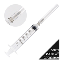 Seringues vétérinaires stériles jetables Luer Slip Lock avec aiguille, 1 ml, 3 ml, 5 ml, 10 ml, 20 ml