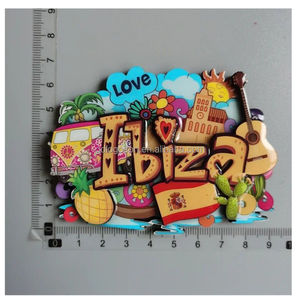 Aimant de réfrigérateur en MDF multicouche imprimé en époxy 3D personnalisé en gros, souvenir de Porto Rico, bois, touristique, en gros - Product Image 3