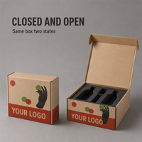 Boîte cadeau en carton ondulé pour vin de prune avec insert en mousse pour bouteille