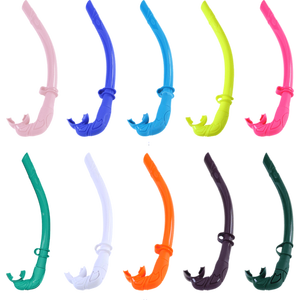 2024 New Arrival High Quality Cheap Foldable Food Grade <strong>Silicone</strong> Mouthpiece <strong>Underwater</strong> Swimming Freediving j Shape Snorkel Tube - Product Image 6