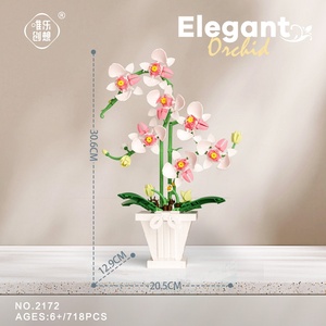 Oichid 2024 Collection Botanique de Fleurs, Ensemble de Blocs de Construction, Jouets de Construction Créatifs pour la Décoration de Bureau et de la Maison, Plantes Bonsaï, Arbres - Product Image 6