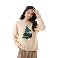 Pull de Noël personnalisé confortable pull à col rond pour femme pull femme pull en laine d'agneau