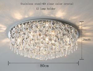Éclairage de zèle luxe goutte de pluie salon moderne maison celling lumière cristal plafond lampes suspendues - Product Image 4