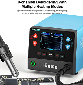 Nhanh chóng M7 1000W không khí nóng Desoldering trạm hiệu suất mạnh mẽ chính xác điều khiển thông minh 9 kênh Desoldering công cụ sửa chữa - Product Image 5