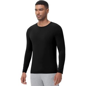 Wholesale Men's Long Sleeve Baselayer Shirt <b>Viscose</b> From Bamboo Slim Fit Stretchable Soft <b>Top</b> S XXL - Product Image 4