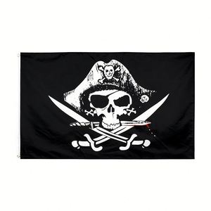 Fábrica de China, venta al por mayor, de 3x5 pies bandera barata, impresión Digital de poliéster 150D impresa a todo Color, banderas piratas personalizadas, pancartas - Product Image 1