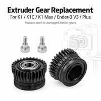 Pièces d'imprimante 3D, ensemble d'extrudeurs à double engrenage en acier trempé tout métal, 30 dents, revêtement DLC, Creality K1 K1C K1 Max Ender 3-V3 / Plus