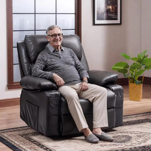 <span class=keywords><strong>Sillón</strong></span> <span class=keywords><strong>Reclinable</strong></span> <span class=keywords><strong>Eléctrico</strong></span> Individual <span class=keywords><strong>para</strong></span> Personas Mayores con Masaje y Calor, <span class=keywords><strong>Sillón</strong></span> de Cuero <span class=keywords><strong>para</strong></span> Sala de Estar Inteligente - Product Image 2