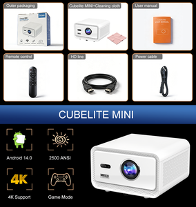 Mini projecteur intelligent, 2500 ANSI natifs, Android 14.0, home cinéma, prise en charge du décodage 4K, projection de 40 à 300 pouces - Product Image 3