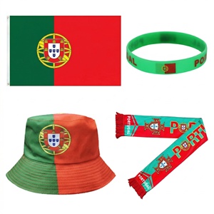 Écharpes, ceintures, chapeaux et casquettes avec drapeaux des équipes du Portugal et des 47 pays du monde – Accessoires cadeaux pour supporters de football pour la Coupe de football Amérique 2026 - Product Image 1