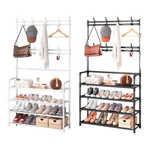 Zapatero y <span class=keywords><strong>Perchero</strong></span> <span class=keywords><strong>de</strong></span> 4 Niveles Sencillo y Económico al por Mayor <span class=keywords><strong>de</strong></span> Fábrica para Muebles <span class=keywords><strong>de</strong></span> Hogar Prácticos - Product Image 1