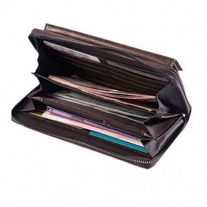 Portefeuille de luxe personnalisé pour homme en PU, rectangulaire, avec double fermeture éclair, porte-cartes long, cadeau original - Product Image 6