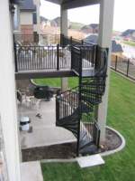 Verzinkte Außenwendeltreppe Hochbelastbare Metallwendeltreppe Korrosionsbeständig für Terrasse und Balkon