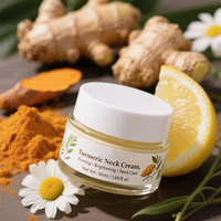 Marque privée Crème raffermissante au curcuma pour le cou Lotion naturelle raffermissante pour le visage et le cou Anti-âge Éclaircissant