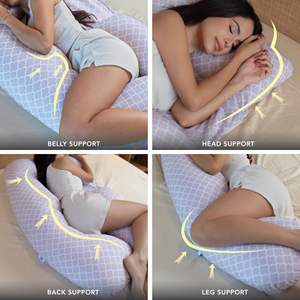 Bantal Hamil Mom Cozy Baby Nursing Pillow, Bantal Tidur Kehamilan dan Bersalin Full Body Memory Foam Bentuk H - Product Image 5