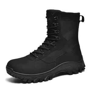 Scarponi Tattici da Trekking da <span class=keywords><strong>Uomo</strong></span> in Similpelle con Lacci, Impermeabili, Comodi, Taglie Grandi, con Logo, per Esterni - <span class=keywords><strong>Outlet</strong></span> di Fabbrica - Product Image 2