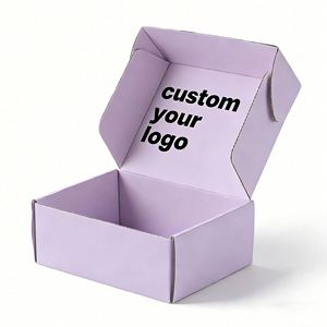 Custom Lavender Corrugated Mailer <b>Box</b> With Inner Logo Print Ideal for <b>Small</b> Business <b>Shipping</b> & Packaging - Product Image 1