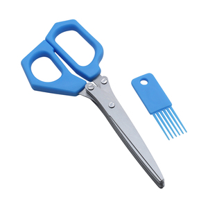 <span class=keywords><strong>Ciseaux</strong></span> de <span class=keywords><strong>cuisine</strong></span> à 5 <span class=keywords><strong>lames</strong></span> avec brosse <span class=keywords><strong>Ciseaux</strong></span> à herbes multiples Nouvelle arrivée - Product Image 1