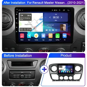 Autoradio Android Carplay Autoradio pour <span class=keywords><strong>Renault</strong></span> <span class=keywords><strong>Master</strong></span> Nissan NV400 Opel Movano 2010- 2021 BT Lecteur DVD de voiture - Product Image 3