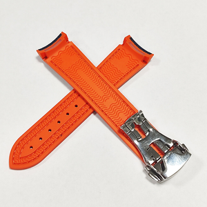 Correa de Reloj Deportiva para <span class=keywords><strong>Omega</strong></span> <span class=keywords><strong>Seamaster</strong></span>, 20mm 22mm, Extremos Curvos, Nylon y Goma Negros con Cierre Plateado, Transpirable - Product Image 6