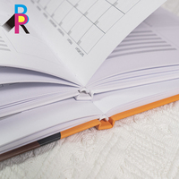Carnet A5 personnalisé d'usine OEM, 100 feuilles, couverture rigide en cuir et tissu, journal imprimé à la demande, agenda