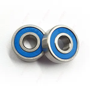 605-2RS 605RS 605 2RS RS RZ 2RZ สีฟ้ายางปิดผนึกเหล็กโครเมี่ยมขนาด 5x14x5 มม. HXHV แบริ่งบอลร่องลึก - Product Image 1