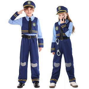 Costume de policier pour Halloween, jeu de rôle, fête, spectacle, ensemble pour enfants avec accessoires - Product Image 1