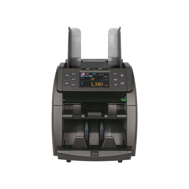 Two Pocket Chain Notes Detection Banknote Fitness Sorting Machine Built-in Thermal Printer Heavy Duty Bank Grade 4.3" Touch