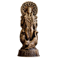 Statue de Thor, dieu du tonnerre, décoration de jardin, autel domestique, décoration païenne, figurine de déesse, résine, mythologie nordique et grecque, sculpture de dieux